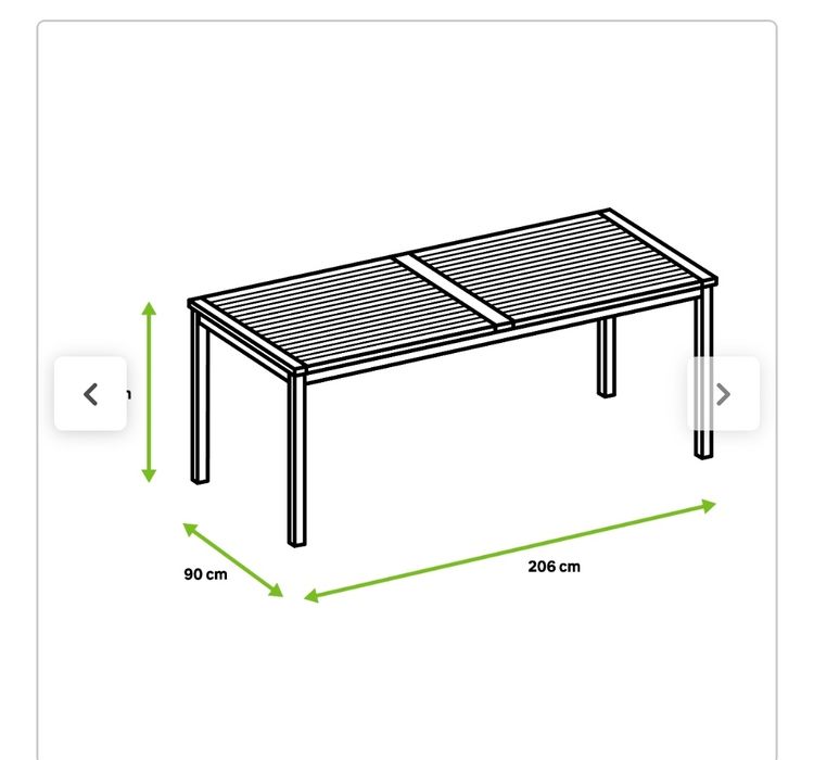 Mesa de jardim Material Oris