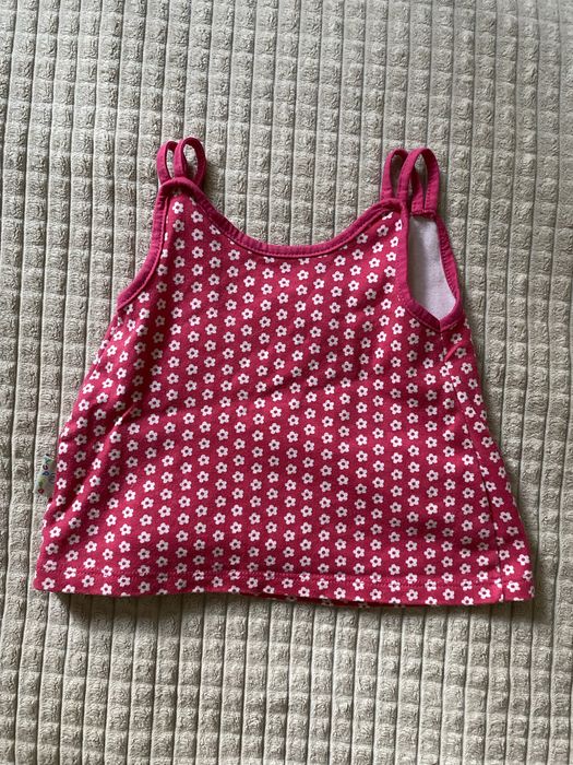 Top, koszulka bez rękawów dla dziewczynki, truskawka