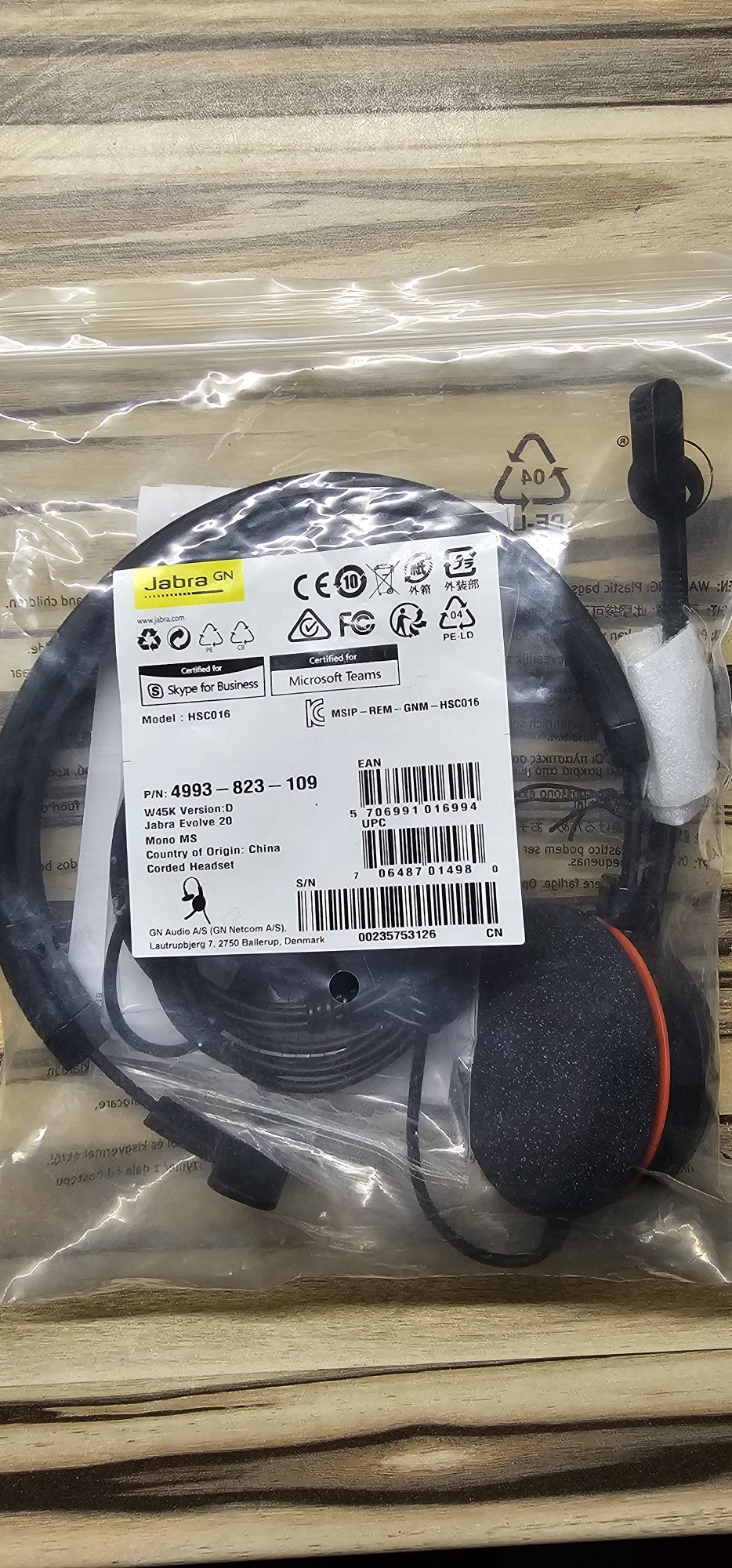 Навушники Jabra Evolve 20MS Mono