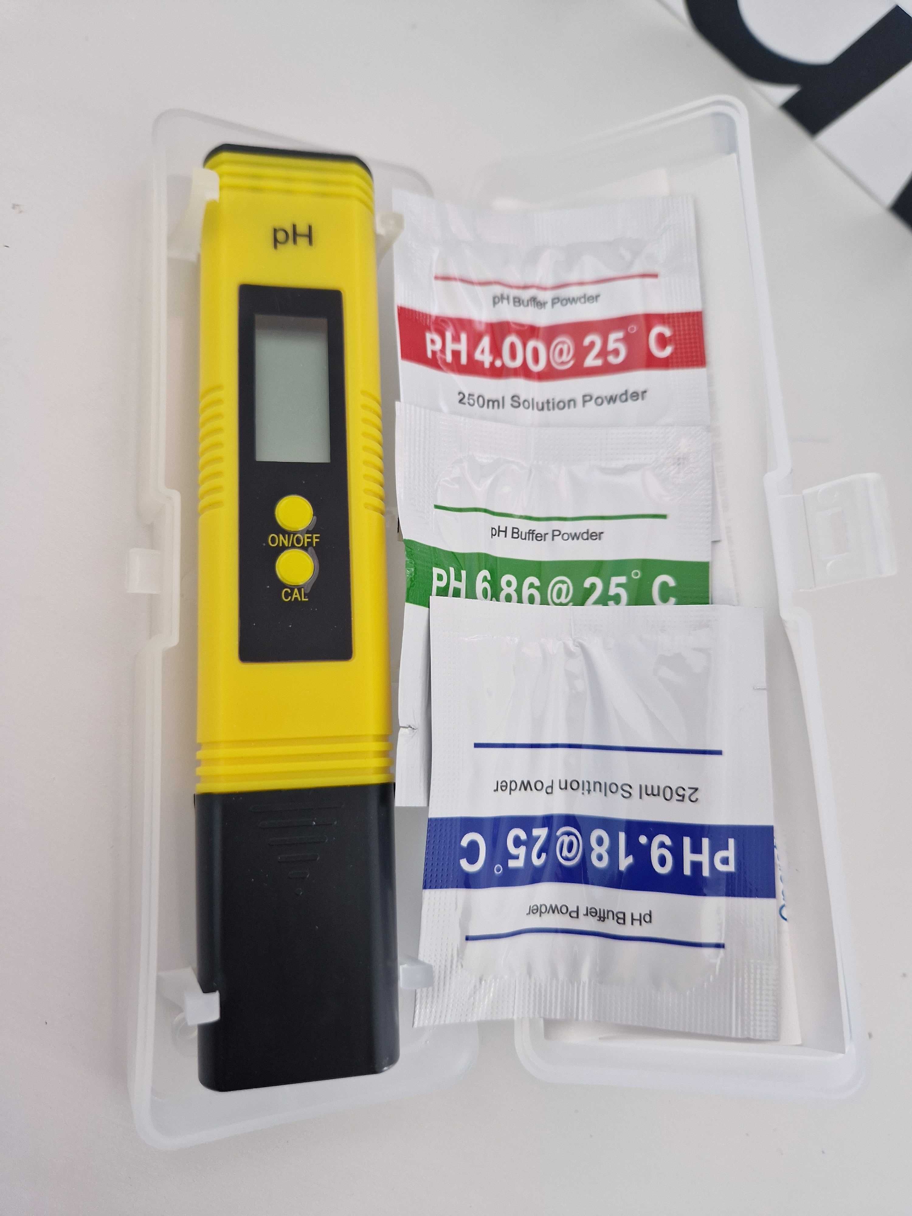 Elektroniczny tester miernik PH wody + 3 bufory + baterie
