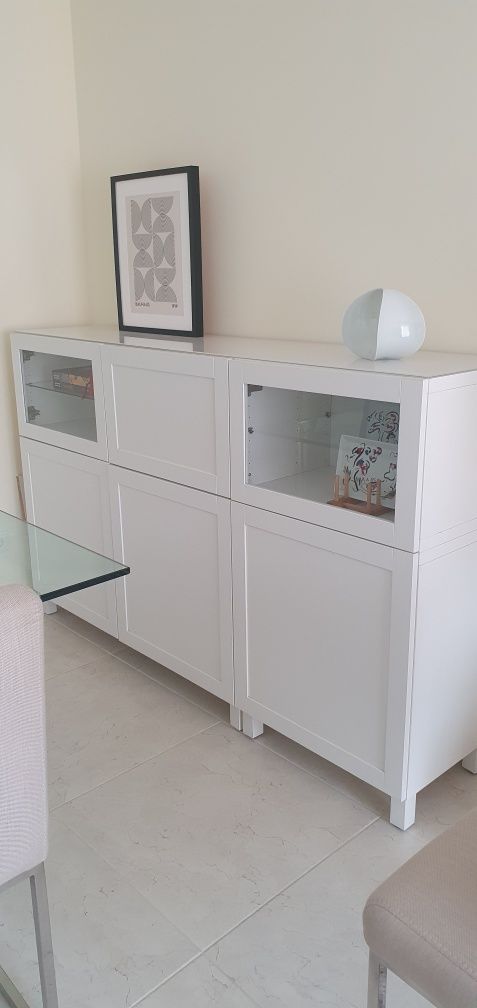 Mobiliário contemporâneo neutro como novo #aparador #besta #ikea