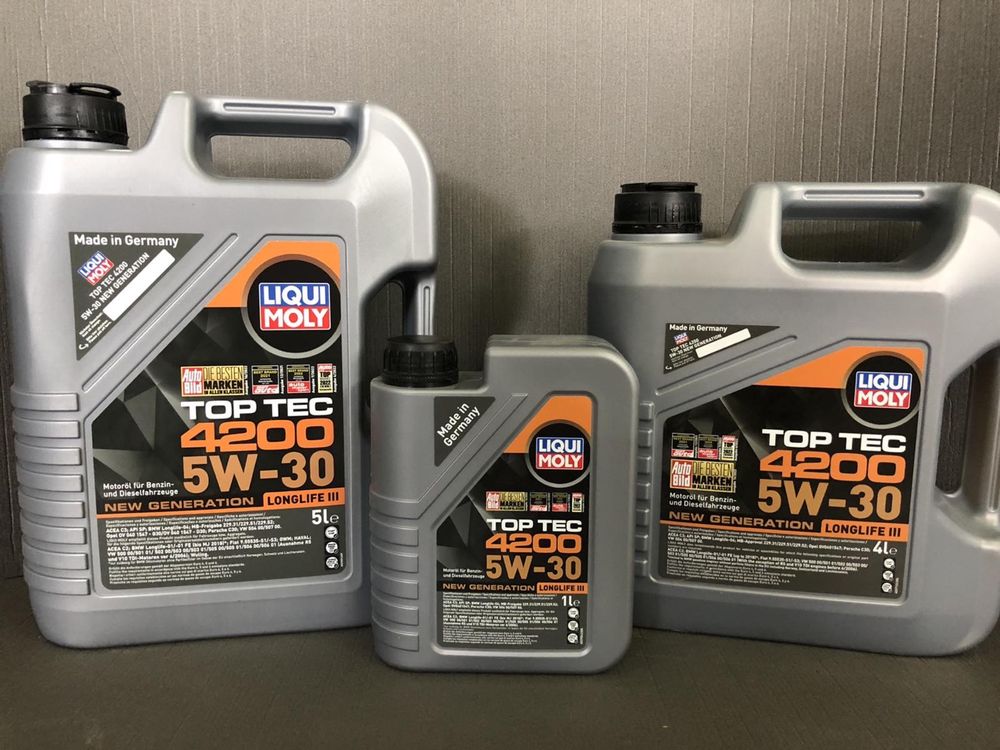 Масло 5w30 Liqui Moly 4200 5w30 5л -2075/Liqui Moly 4100 5W40 5л -1699
