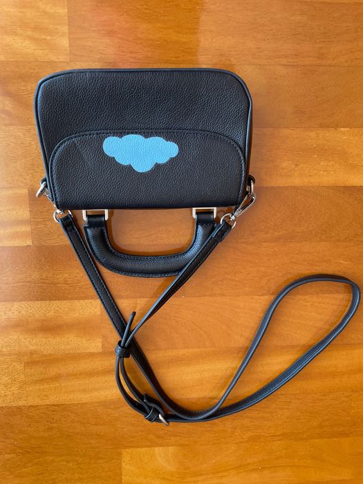 Torebka Forever 21 czarna ręcznie malowana