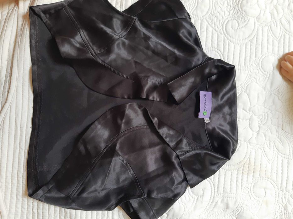 Bolerko, czarne, satynowe, 36, Marika Line