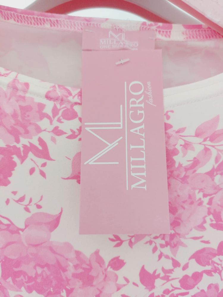 Piękna bluzka Milagro w kwiaty dopasowana poduszki milutka butik uni