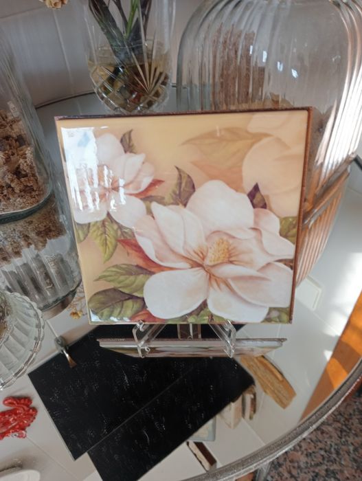 Azulejo pintado á mão _- para moldar  ou pendurar em aplicação própria