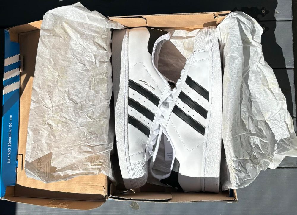 Buty Adidas superstar białe sneakersy rozmiar 46 wkładka 29,5cm nowe