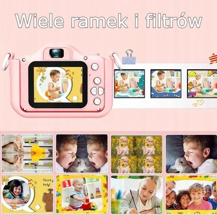 Aparat Cyfrowy Dla Dzieci Kamera 40Mpx + Karta 32Gb - Niebieski