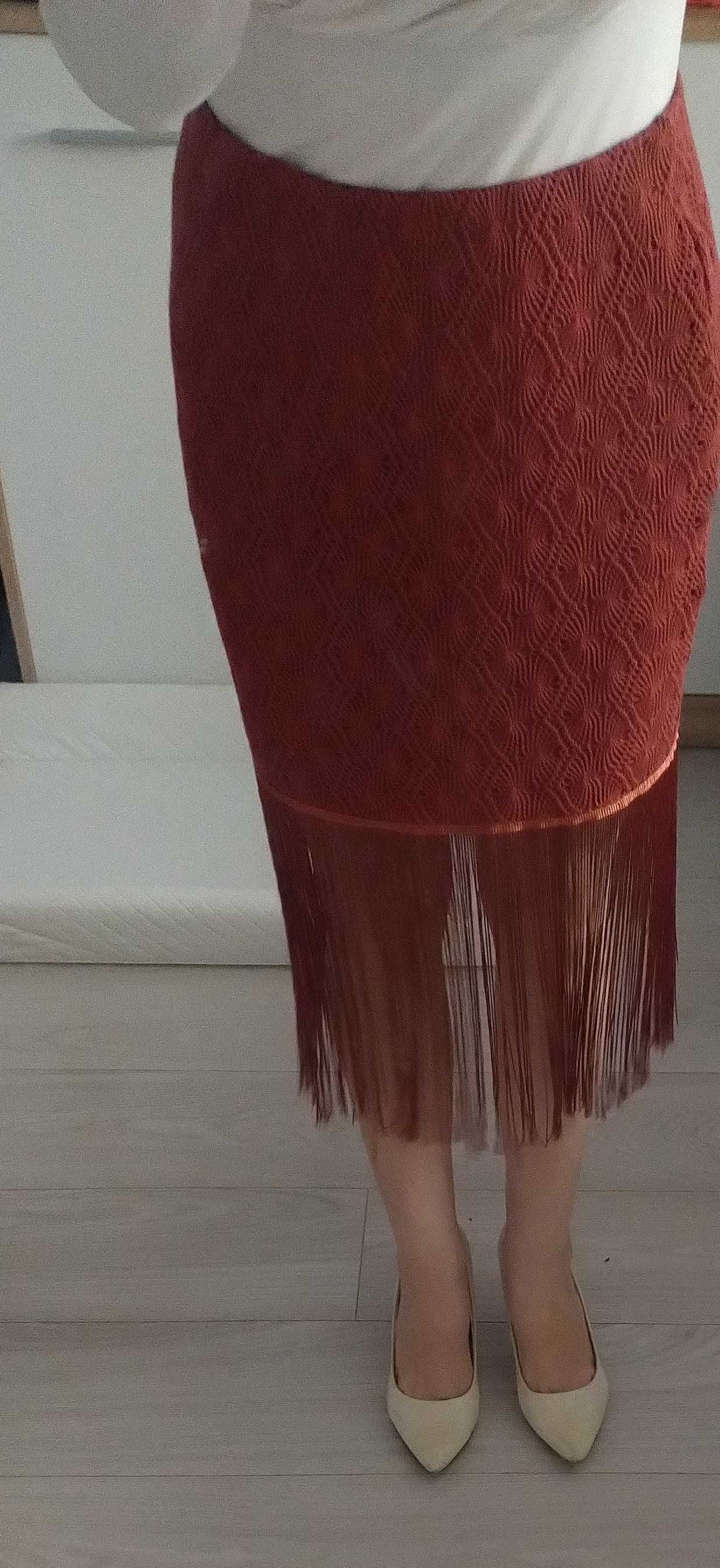 Spódnica mini z frędzlami Mohito
