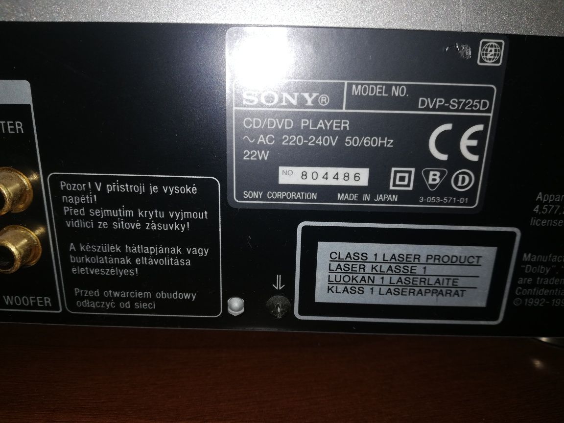 DVD Sony S725D Imaculado