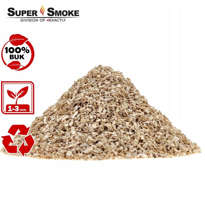 Zrębki Wędzarnicze SuperSmoke BUK KL-02 (1-3mm) Small 5 Litrów Borniak