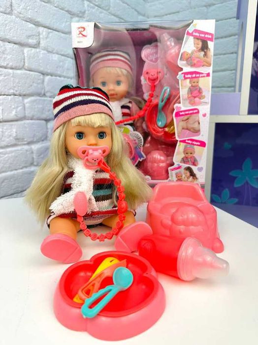 функціональний пупс лялька з набіром для годування