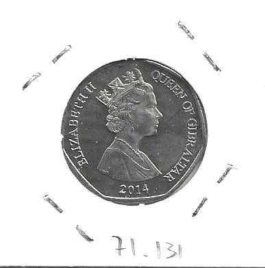 Gibraltar - - - 50 Pence - 2014 - - - Christmas - - - Moeda
