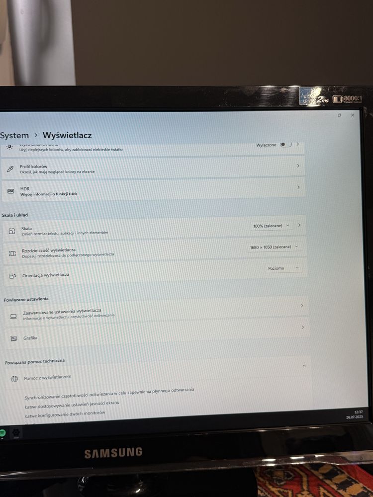 Monitor Samsung SyncMaster2253LW