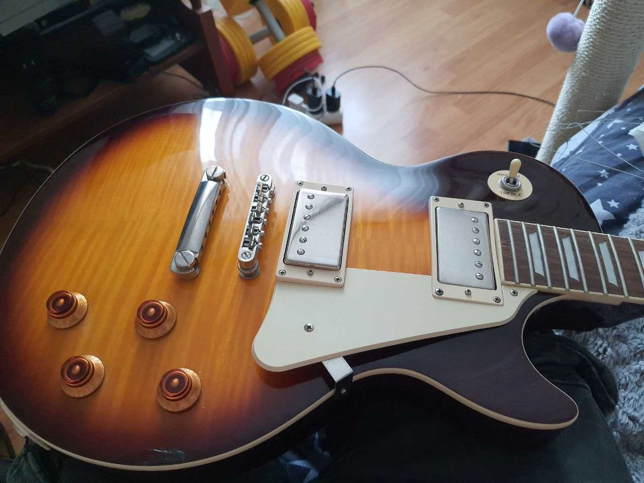 Epiphone Les Paul Standard Indonesia + Процессор Corg AX5G + Loop RC-2