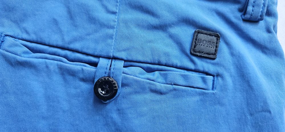 Hugo boss spodnie 34 chinosy niebieskie piękne elegancja