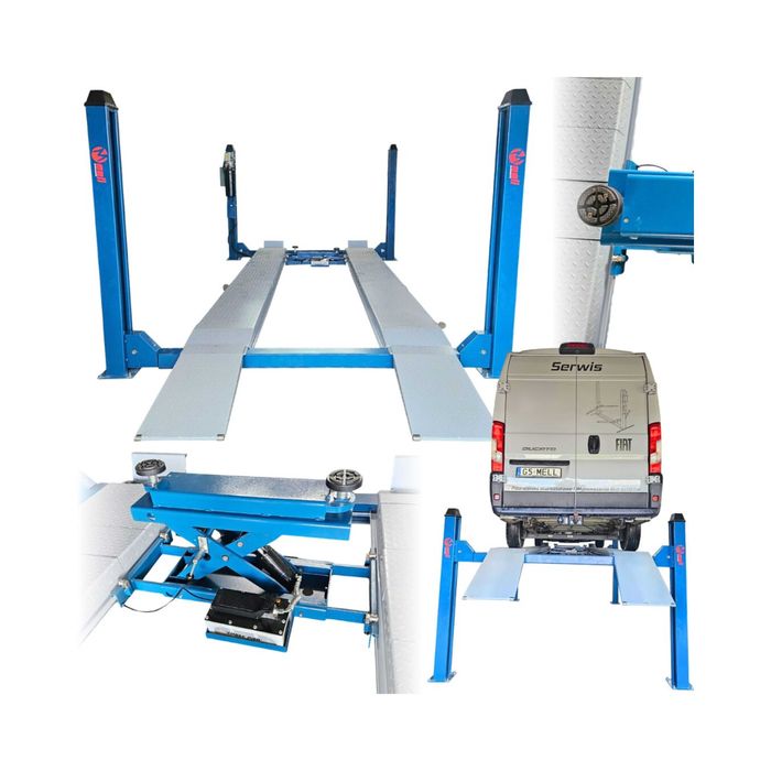 Podnośnik Czterokolumnowy 5500KG 400V 1800mm pod geometrię MELL PRO