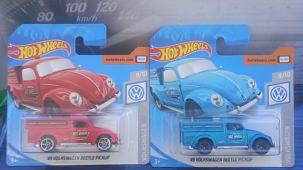 Conjunto 2 hot wheels 49 volkswagen Beetle Pickup