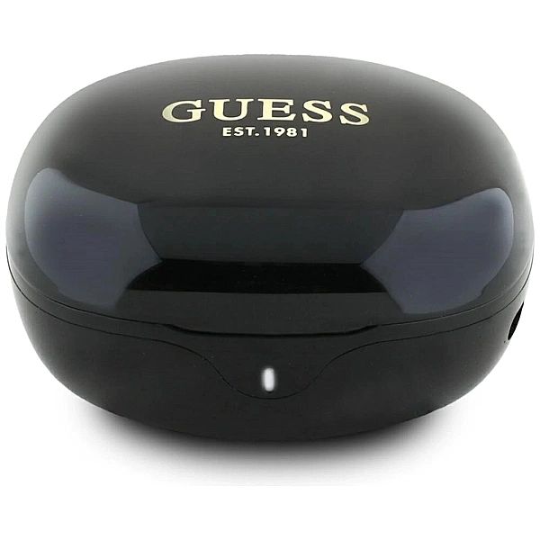 Słuchawki Guess Flat Classic Logo Electroplated TWS - czarne