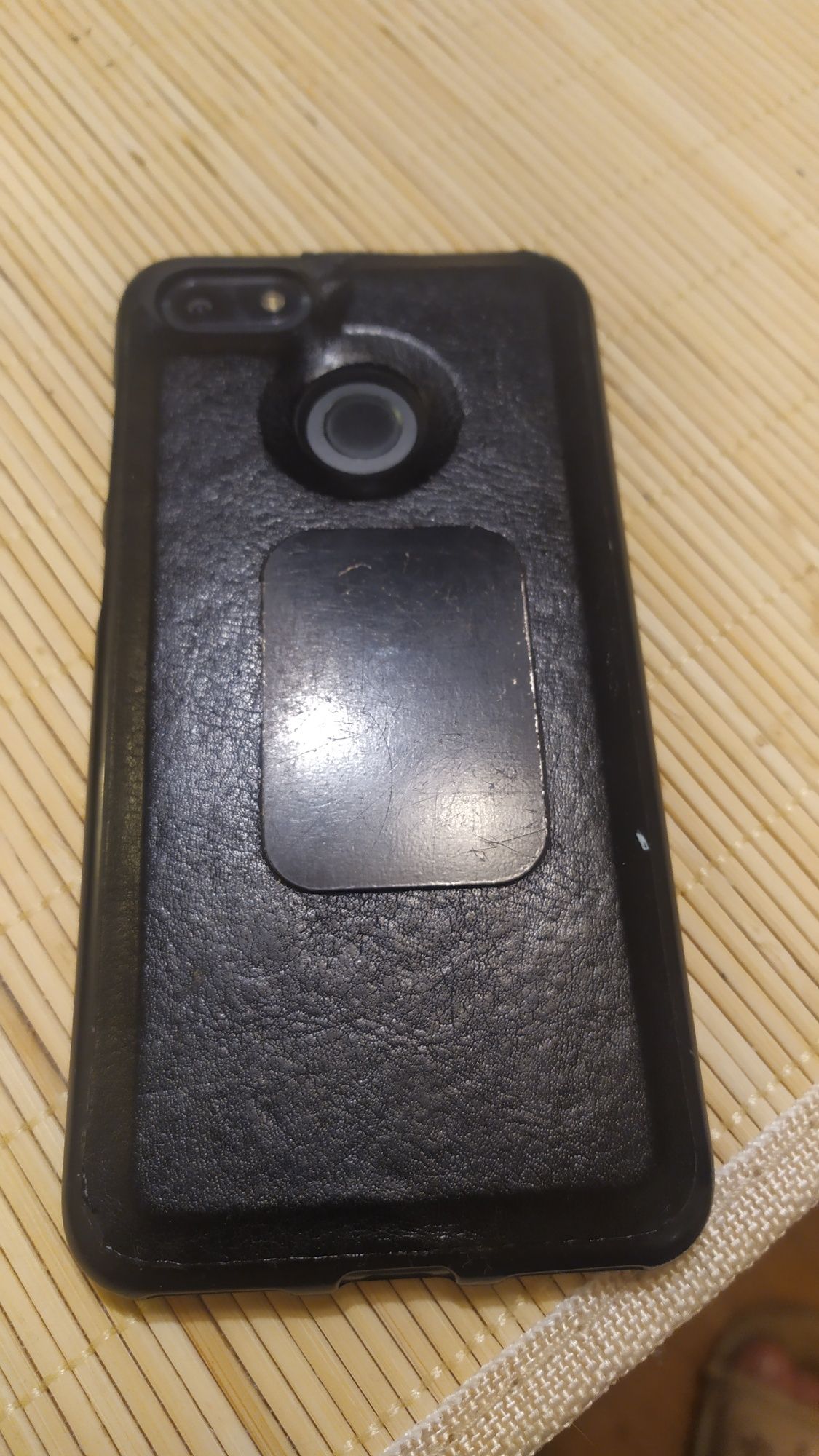 Telefon Huawei P9 lite mini czarny z etui z magnesem