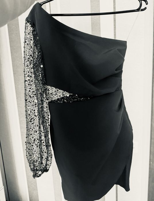 Сукня платье святкова коктельна на одне плече асиметрична зара zara