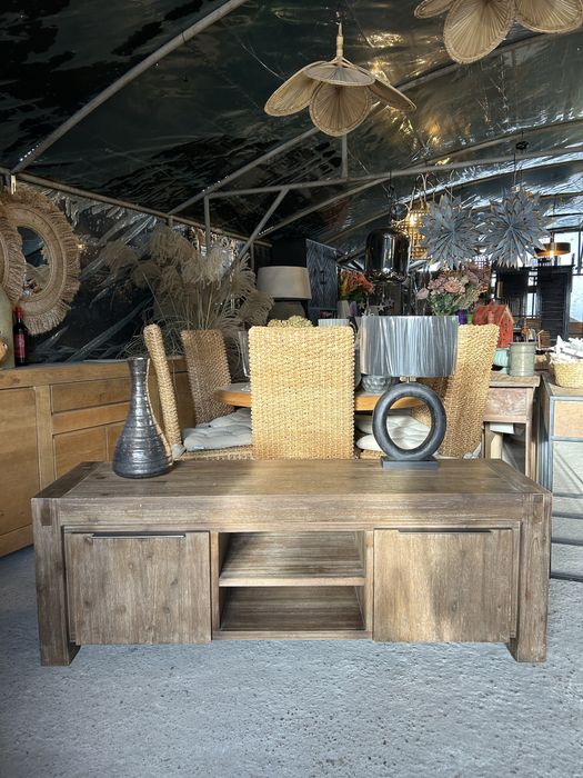 Komoda rtv drewniana akacja nowoczesna szafka pod tv rtv