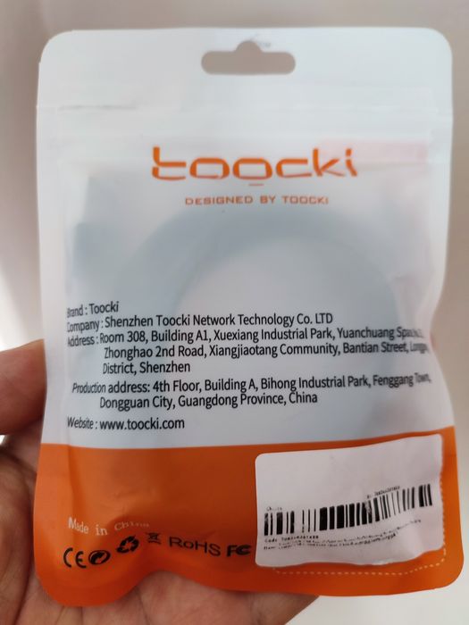 Kabel szybkiego ładowania USB-C - USB-A, 2m. 100W. Toocki.