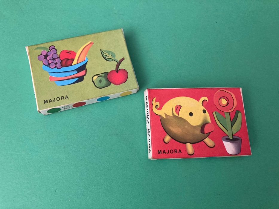 Caixas de Plasticina Plastimax da marca Majora Anos 70