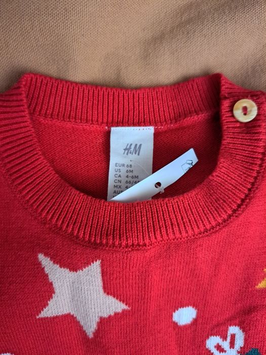 Sweterek dziecięcy H&M 68 świąteczny
