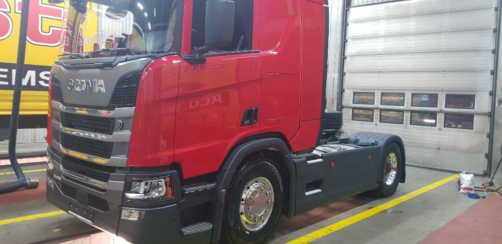 Scania  osłona zbiorników zabudowa międzyosiowa między osiowa scania