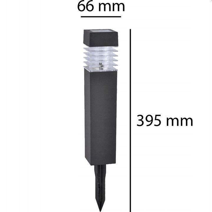 Zestaw lamp ogrodowych solarnych wbijana słupek LED 4szt