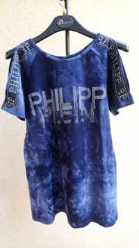 bluzka T-shirt  PHILIPP  rozm - M  Kolor mocno granatowy - cieniowany