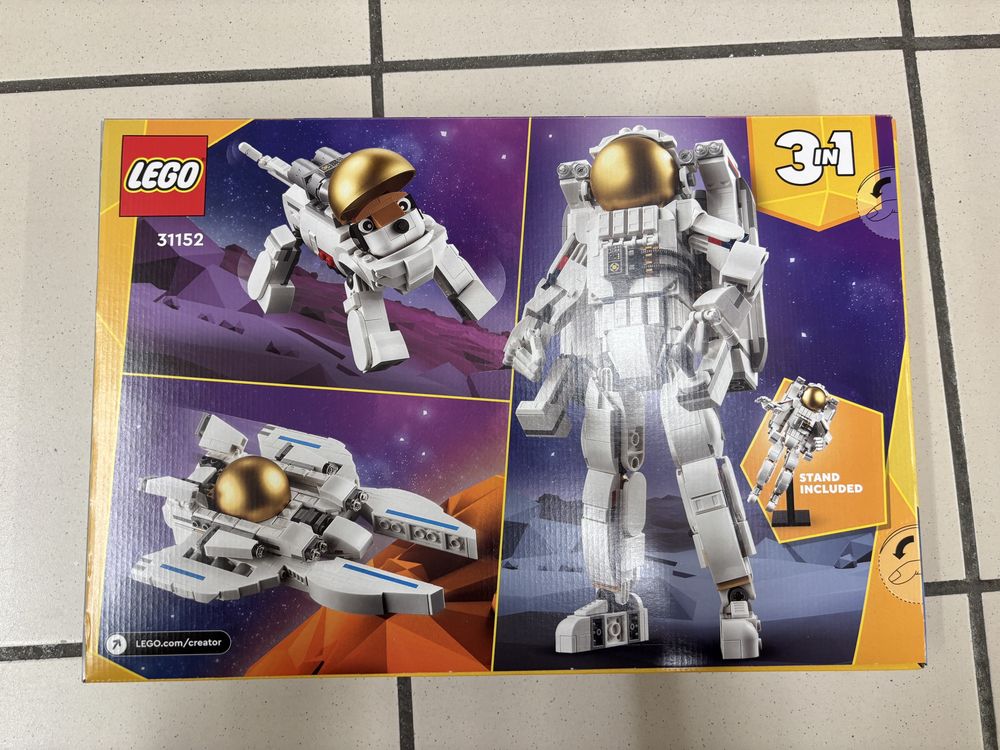 Lego creator 3-1 Girafa, Panda, Tigre, Astraunauta (Novo e Selado)