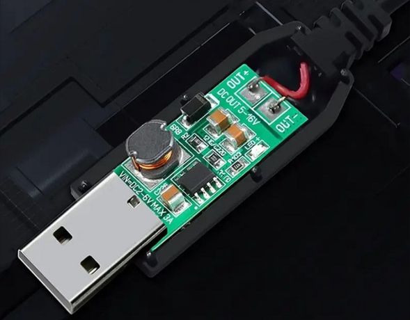 USB шнур для павербанка DC 5.5 - 2.1 Шгур для Роутера от Павербанка