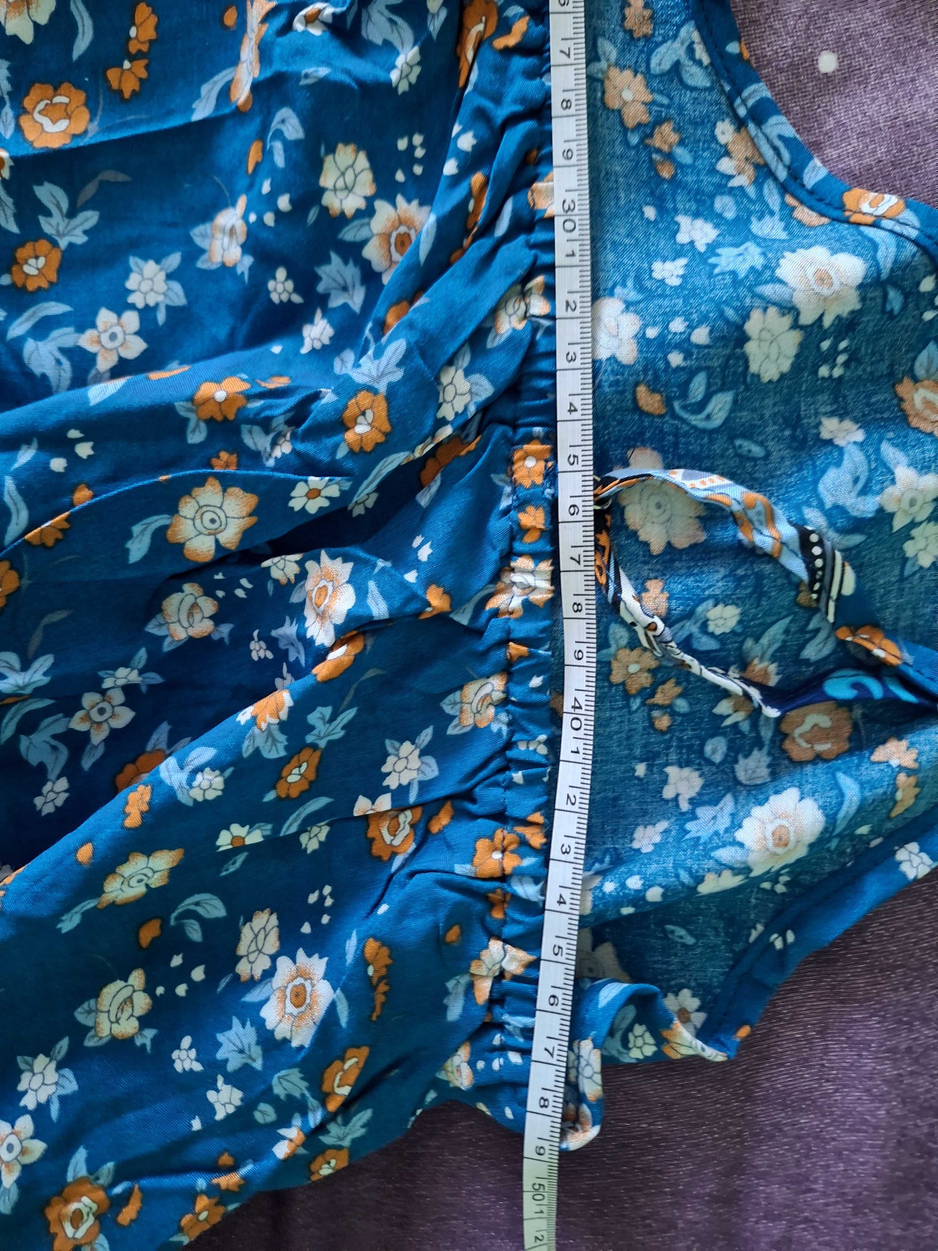 Sukienka plus size niebieska na lato
