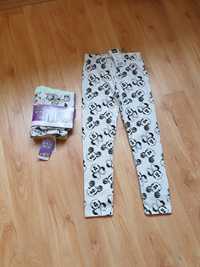 Nowe legginsy 3 pary 122/128