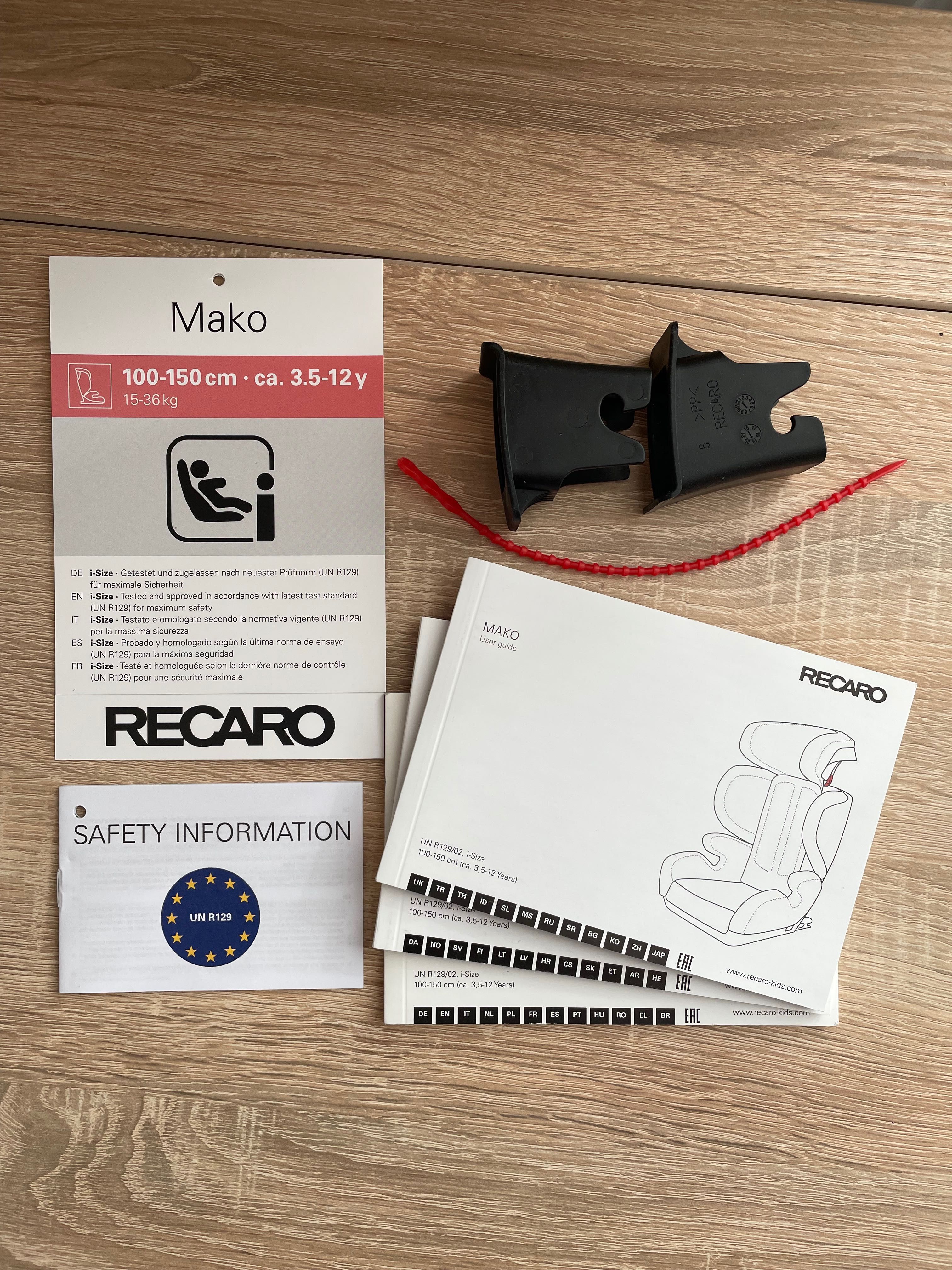Автокрісло Recaro maco 15-36кг,  100-150cm, 3,5-12 років