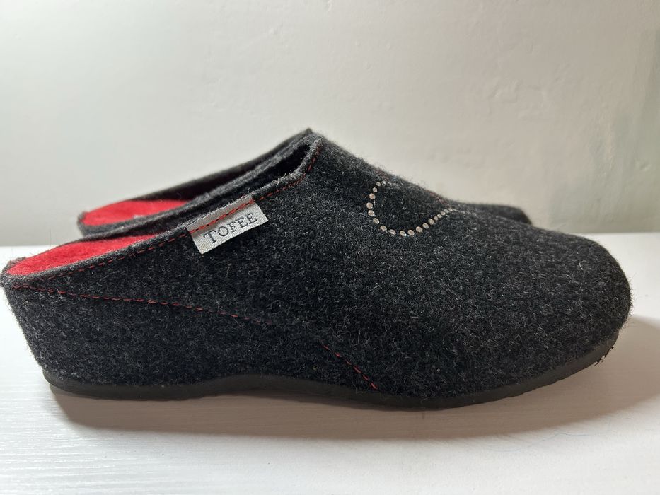 Tofee шерстяні тапочки тапки шльопанці 40 р уст див