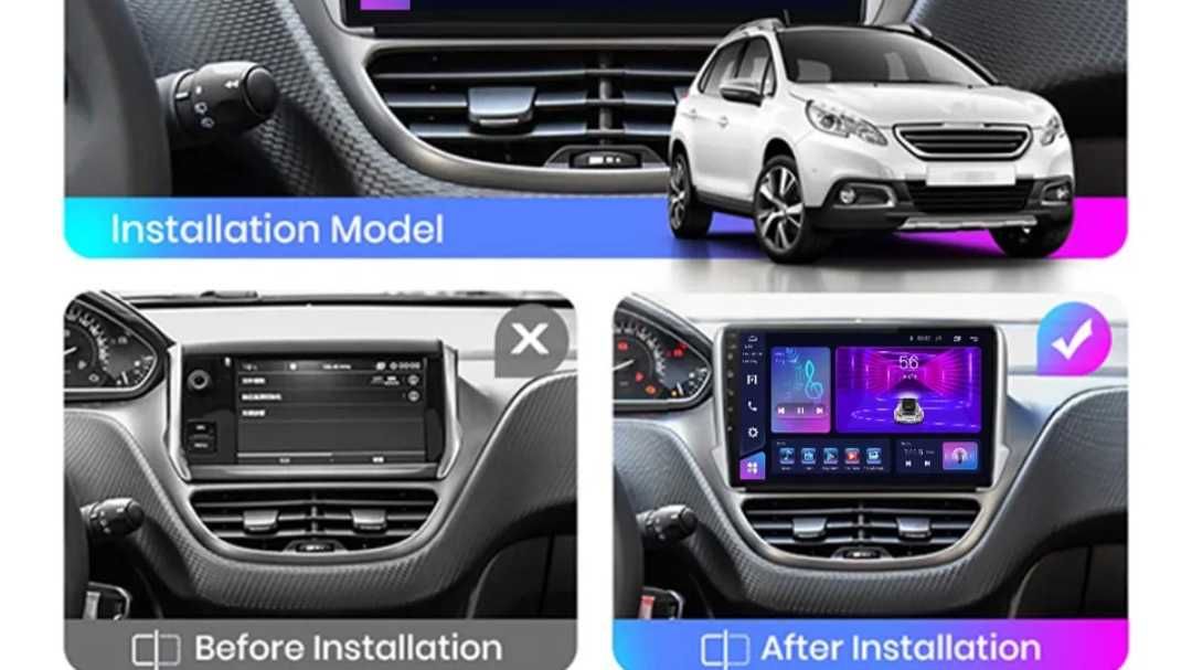 Radio GPS nawigacja 10 cali 3D KAMERA wi-fi android Peugeot 208 i 2008