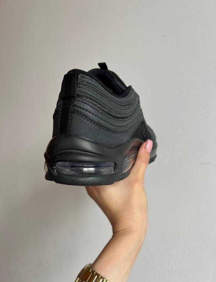 (БЕЗ ПЕРЕДОПЛАТИ)Nike Air Max 97 Triple Black найк аір макс 97 чорні