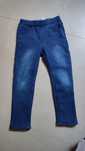 Spodnie grube zimowe jeansy legginsy 116 122