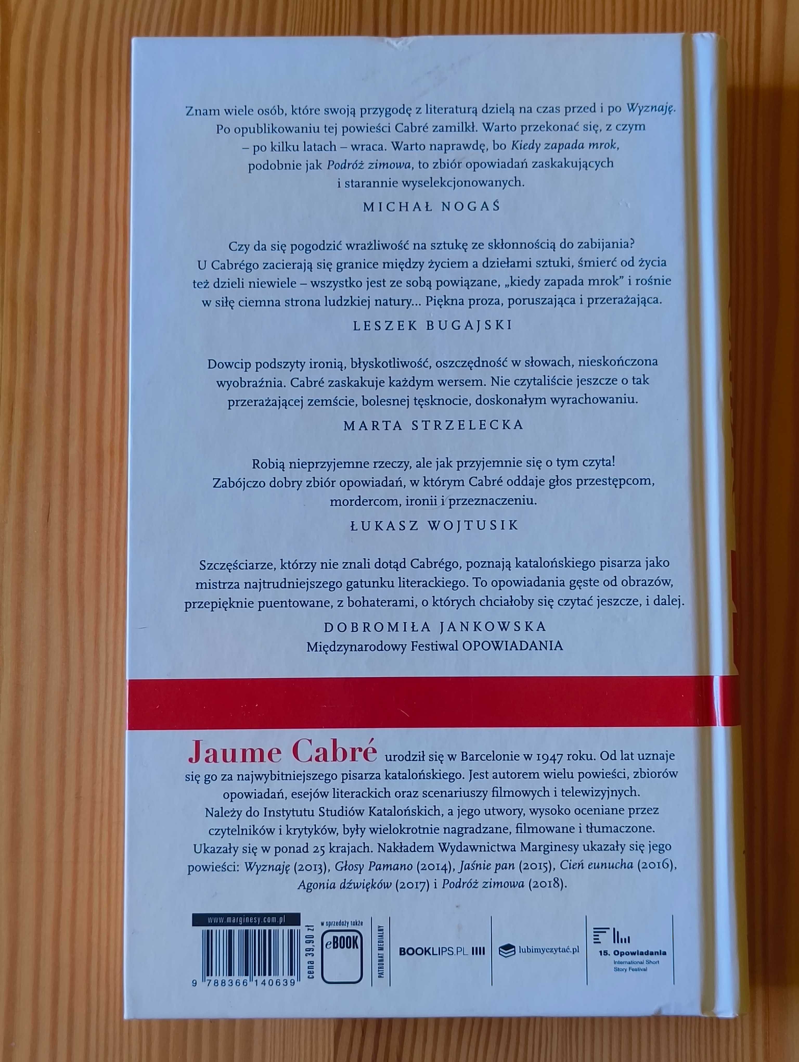 Kiedy zapada mrok Jaume Cabré