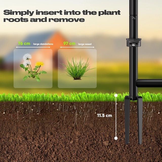 Narzędzie do usuwania chwastów FLORA GUARD 90cm 4 pazury bez schylania