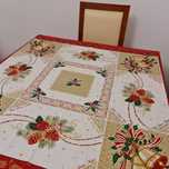 Toalha de Mesa de Natal 120cm com Bico em Crochet