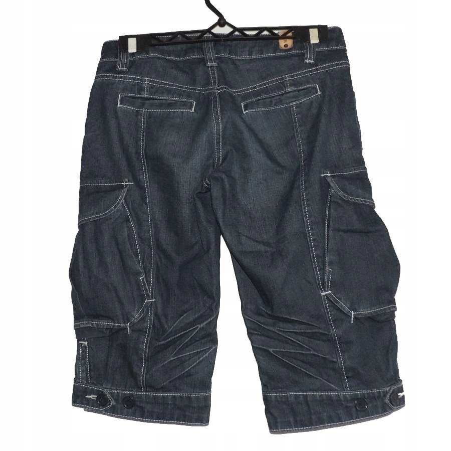 Mango jeansowe spodnie bojówki przed kolana rozmiar S | 93O