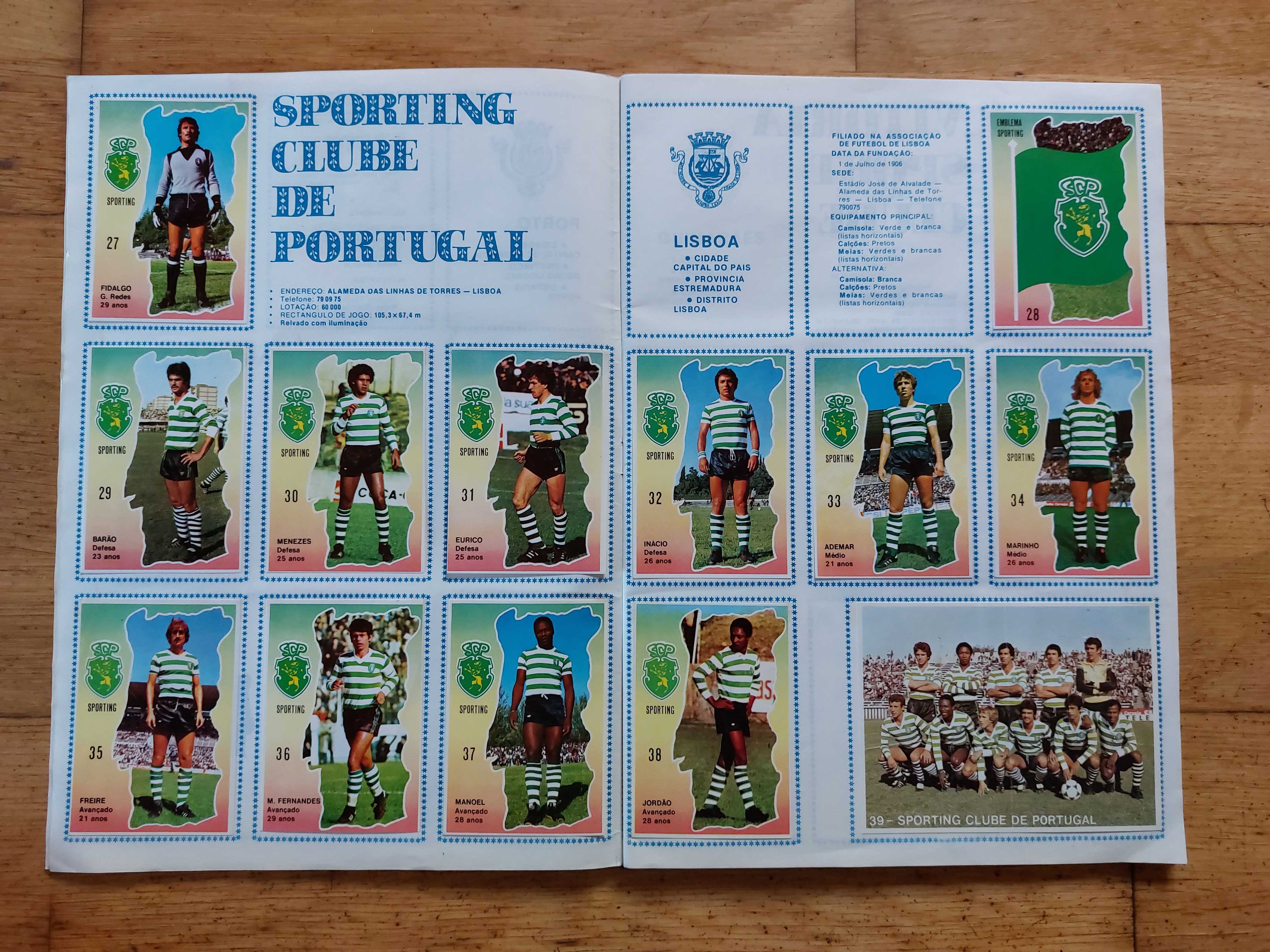 Caderneta de cromos "Ídolos de Portugal - 1980-81" Completa