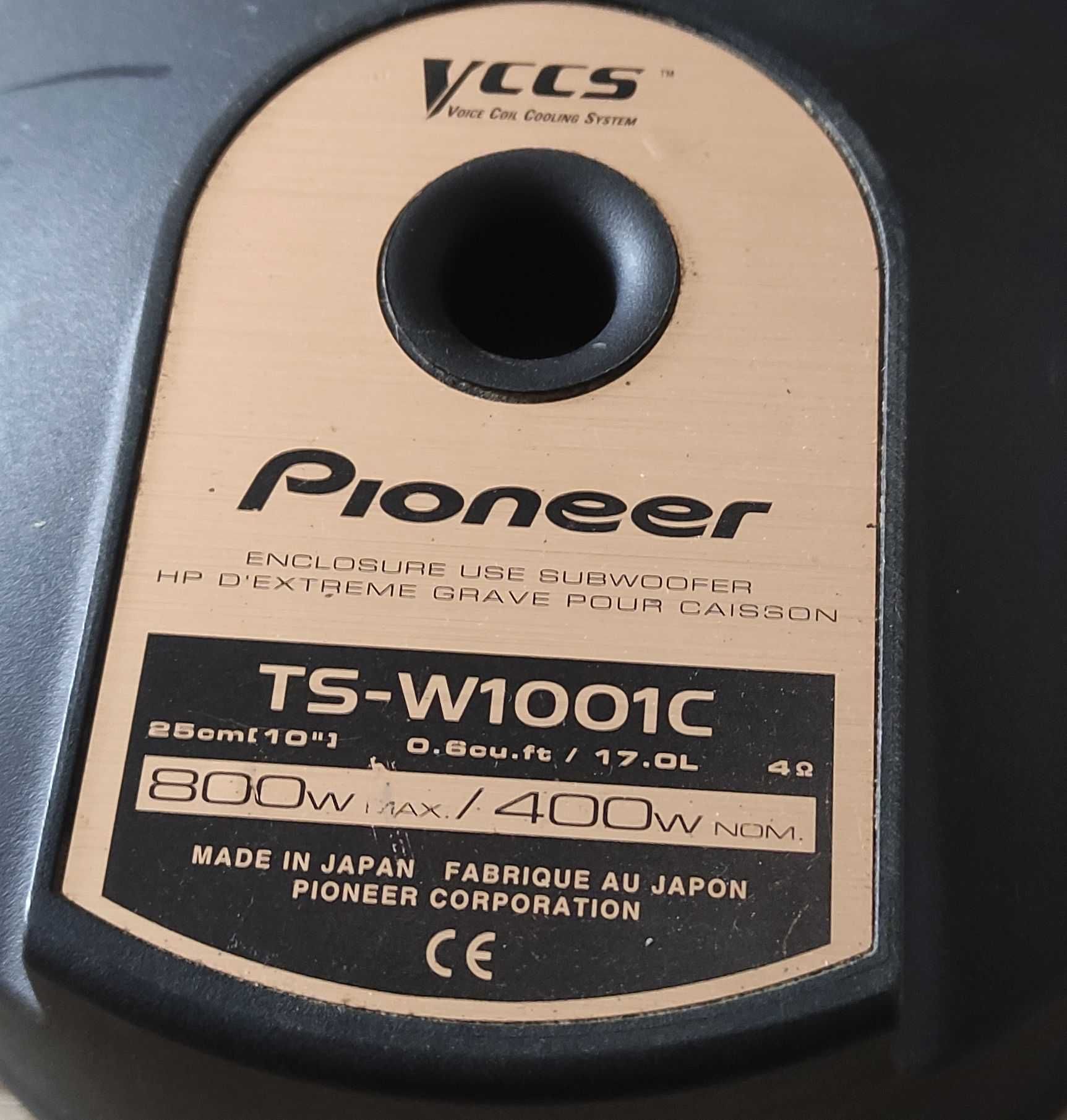 Subwoofer Pioneer TS-W1001C 4ohmy 400W RMS + wzmacniacz ALPINE