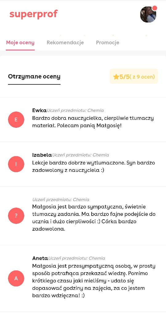 Korepetycje z chemii