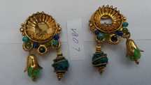 LW L081, klipsy Vintage Francja syg GAS St Tropez Gold antyk