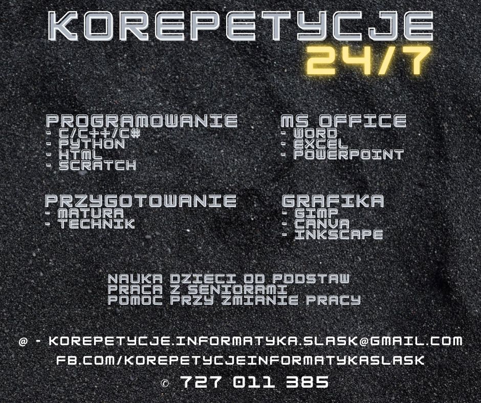 Korepetycje z Informatyki